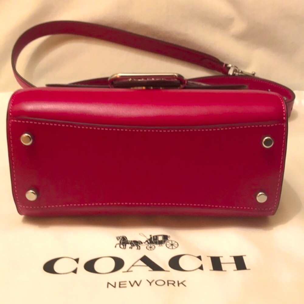 Silver/Bright Violet Morgan Top Handle Satchel BNWT - Picture 7 of 12